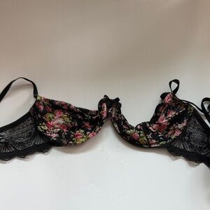 Forever 21 Floral Black Lace Bra Size 36 C
